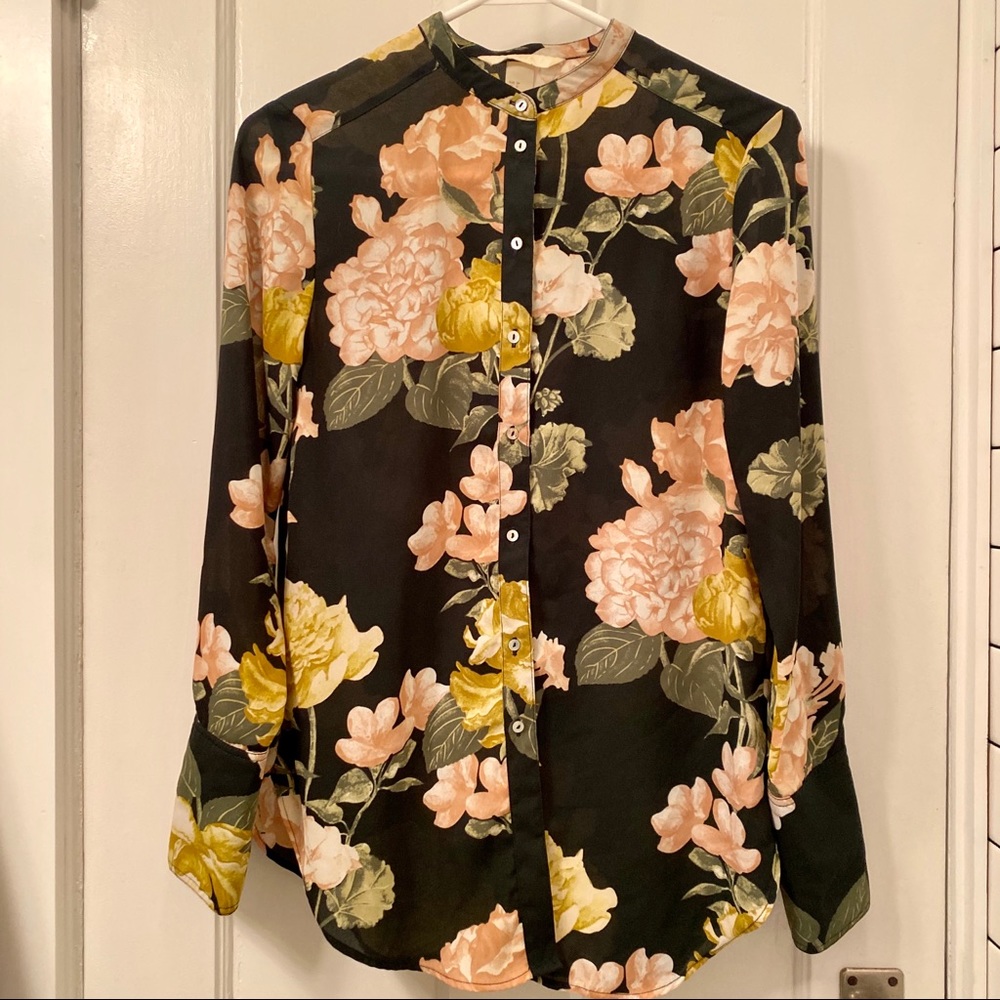 💐 Size 4 H&M Conscious Floral Polyester Blouse